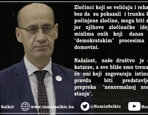 Kao društvo u cjelini nismo smogli snage da se obračunamo sa ratnim zločincima