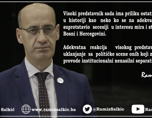 Salkić: Schmidt je na potezu, Dodik je svoj potez povukao