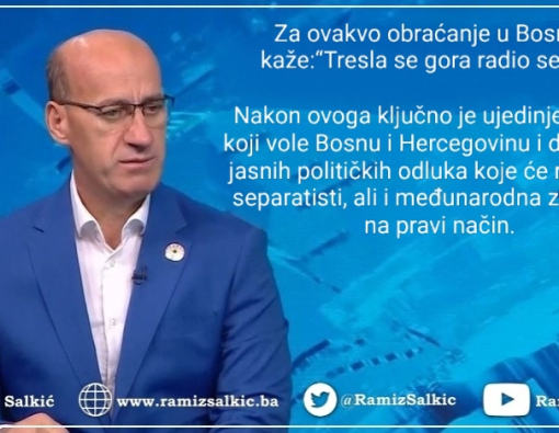 Salkić: Visoki predstavnik u svom obraćanju nastavio je ići linijom manjeg otpora