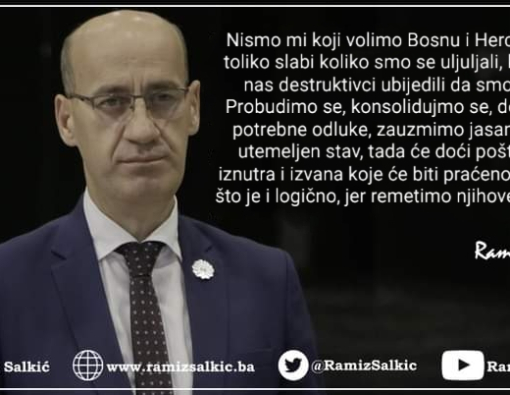 Salkić: Nismo mi koji volimo Bosnu i Hercegovinu toliko slabi koliko su nas ubijedili da smo slabi