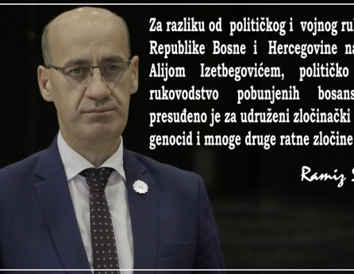Salkić: Kada želite opravdati svoj ekstremizam, separatizam, veličanje presuđenih ratnih zločinaca, negiranje sudski dokazanog i presuđenog genocida onda izmislite optužbe na račun onih nad kojim su oni koje vi veličate počinili genocid