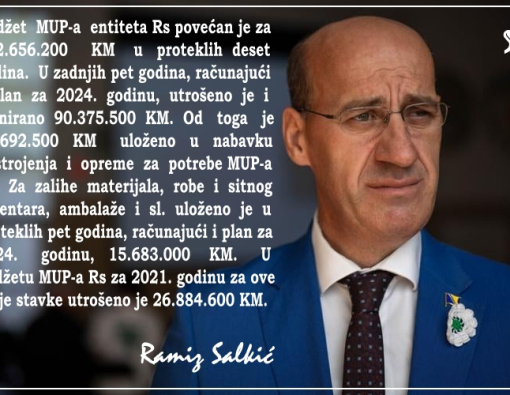 Reakcija narodnog poslanika Salkića na povećana izdvajanja za MUP entiteta Rs