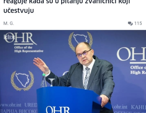 Salkić: Visoki predstavnik ne treba da u drugima traži izgovor i alibi za svoje nedjelovanje