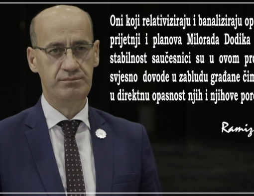 Salkić: Dodik je iznio otvorenu, jasnu i preciznu prijetnju teritorijalnom integritetu i suverenitetu Bosne i Hercegovine